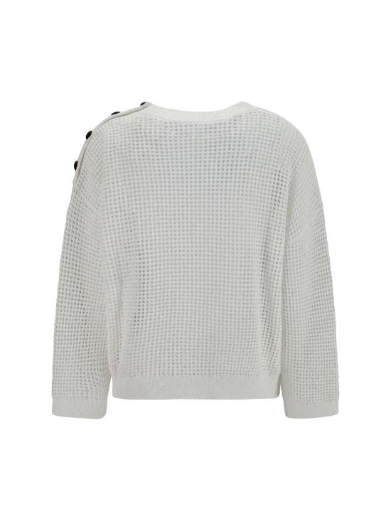 26SS 브루넬로 쿠치넬리 스웨터 MDV762120 CJ159 WHITE - BRUNELLO CUCINELLI