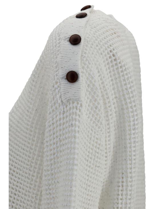 26SS 브루넬로 쿠치넬리 스웨터 MDV762120 CJ159 WHITE - BRUNELLO CUCINELLI
