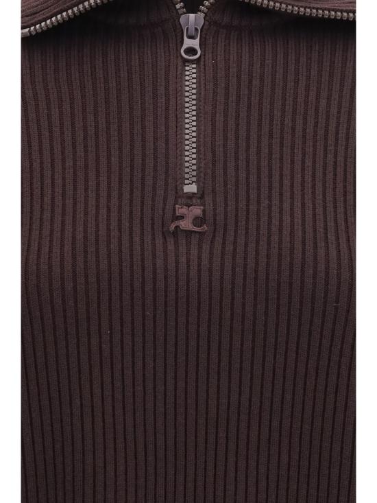 26FW 쿠레쥬 폴로 티셔츠 326MPU278FI0085 4090 BROWN - COURREGES
