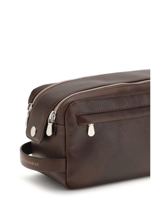 26FW 브루넬로 쿠치넬리 뷰티 케이스 MWCIBU334 C8457 BROWN - BRUNELLO CUCINELLI