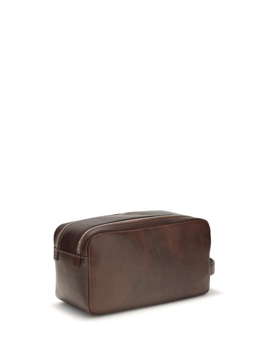 26FW 브루넬로 쿠치넬리 뷰티 케이스 MWCIBU334 C8457 BROWN - BRUNELLO CUCINELLI