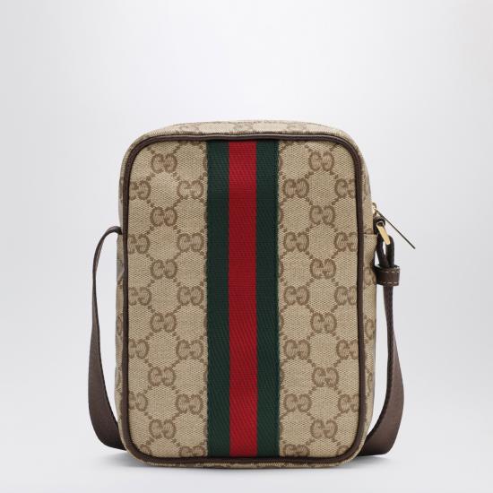 26FW 구찌 웹 디테일 GG 메신저백 웹 디테일 GG 메신저백 A002SJFAF9S Beige - GUCCI