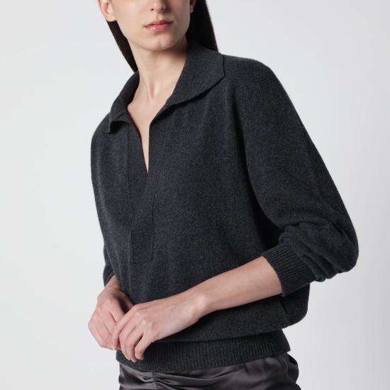 26FW 빅토리아 베컴 폴로 티셔츠 1326KJU007475AWO Brown - VICTORIA BECKHAM