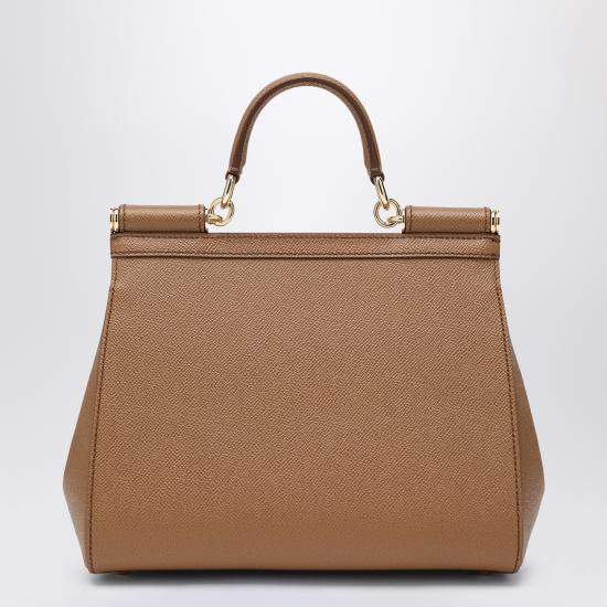 26FW 돌체앤가바나 라지 시실리 핸드백 BB6002B1001 Brown - DOLCE & GABBANA