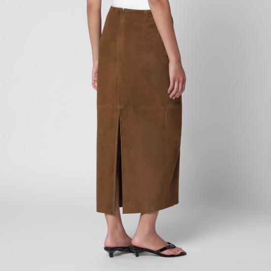 26FW Nour Hammour 롱 스커트 PF26CO9SUE Brown - NOUR HAMMOUR