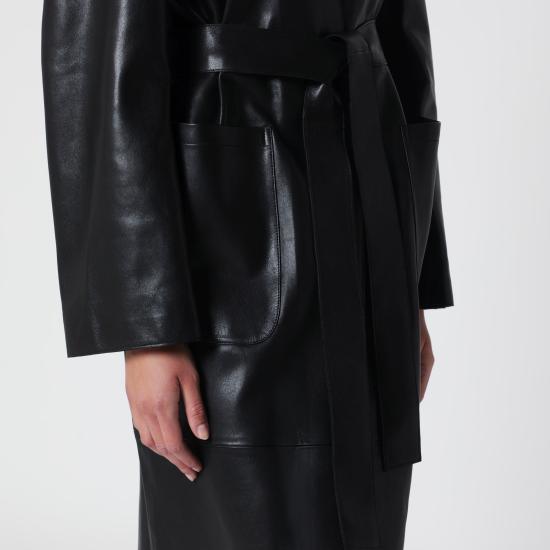 26FW Nour Hammour 미디 원피스 PF26C28LE Black - NOUR HAMMOUR