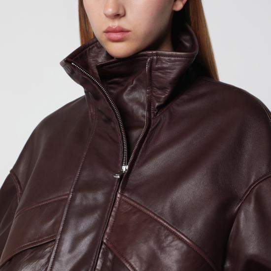 26FW Nour Hammour 가죽 자켓 PF26JK07LE Brown - OTHER BRANDS