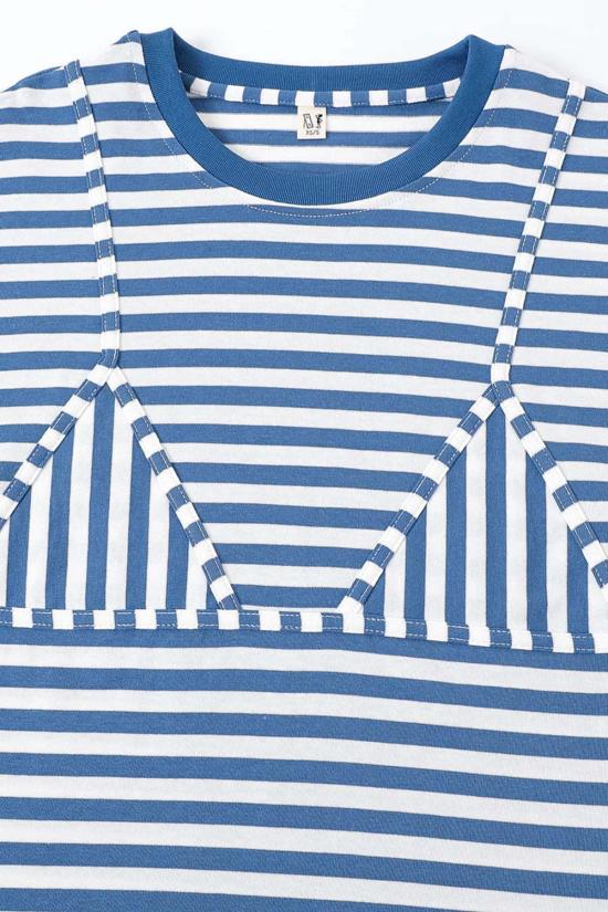 패션 브랜드 컴퍼니 긴팔 티셔츠 패션 브랜드 비키니 바디 코튼 스트라이프 - FASHION BRAND COMPANY
