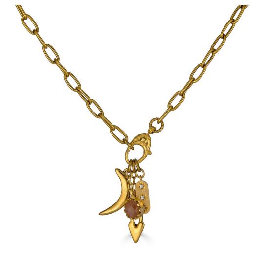  Loni Paul Jewelry 목걸이/팬던트 로니 폴 주얼리 피치 문스톤 탈리스만 드롭 목걸이 - OTHER BRANDS