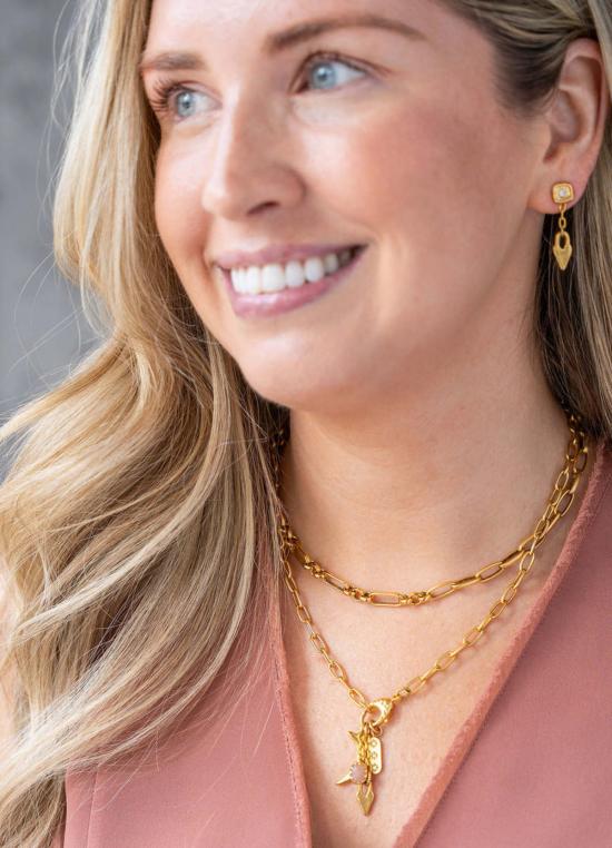  Loni Paul Jewelry 목걸이/팬던트 로니 폴 주얼리 피치 문스톤 탈리스만 드롭 목걸이 - OTHER BRANDS