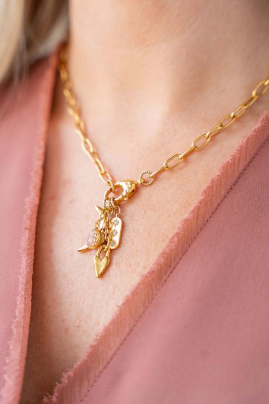  Loni Paul Jewelry 목걸이/팬던트 로니 폴 주얼리 피치 문스톤 탈리스만 드롭 목걸이 - OTHER BRANDS