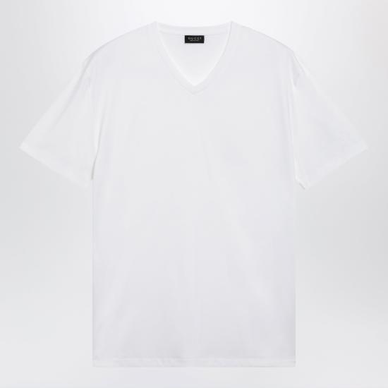 26FW 구찌 모달 블렌드 코튼 저지 반팔 티셔츠 모달 블렌드 코튼 저지 반팔 티셔츠 866186XJHX2 White