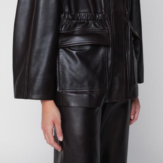 26FW Nour Hammour 가죽 자켓 PF26JK02SUE Brown - OTHER BRANDS