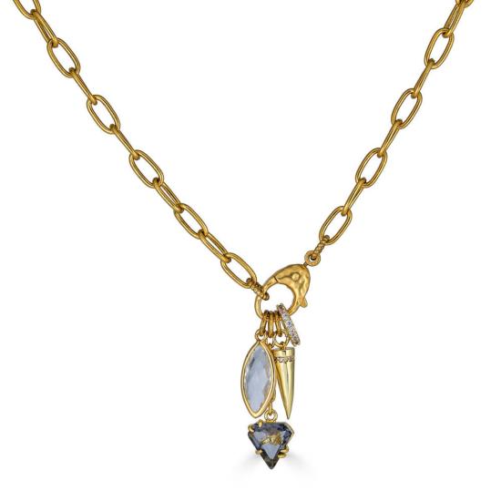  로니 폴 주얼리 목걸이/팬던트 마퀴즈 & 스파이크 드롭 목걸이 - LONI PAUL JEWELRY