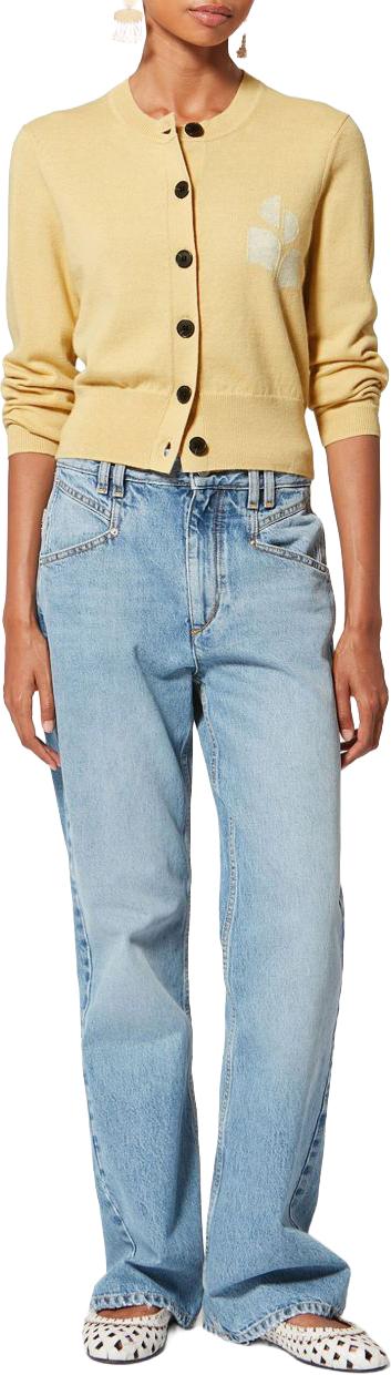 26SS 이자벨마랑 NEWTON 뉴턴 가디건 CA0040FAA1X05E10LY YELLOW - ISABEL MARANT