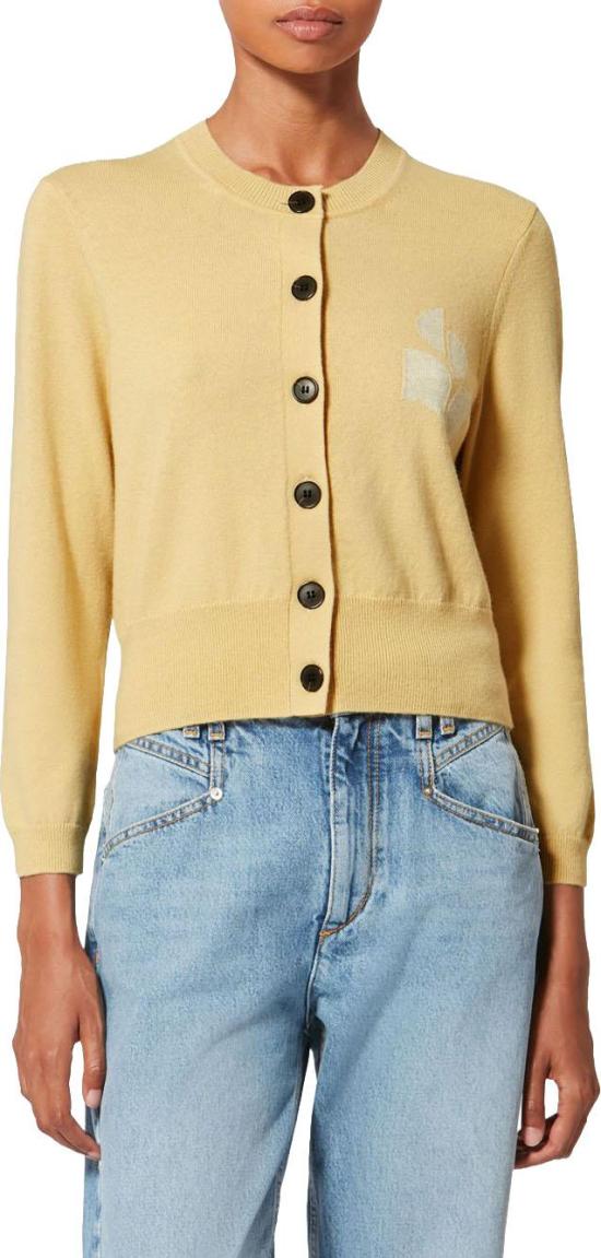 26SS 이자벨마랑 NEWTON 뉴턴 가디건 CA0040FAA1X05E10LY YELLOW - ISABEL MARANT