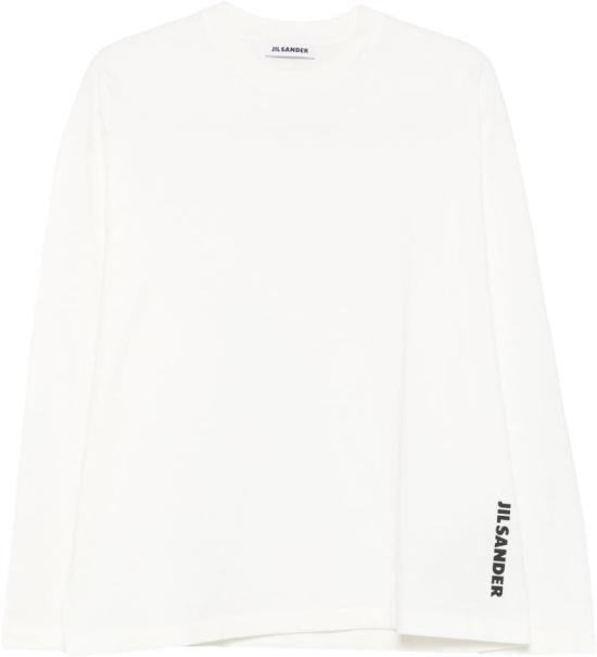 26FW 질샌더 긴팔 티셔츠 J02GC0174J20347102 WHITE