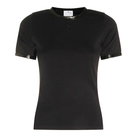 26FW 쿠레쥬 반팔 티셔츠 326JTS017 JS03119999 BLACK