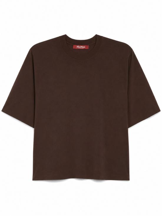 26SS 막스마라 스튜디오 반팔 티셔츠 2616361021600 MSTVELO004 BROWN