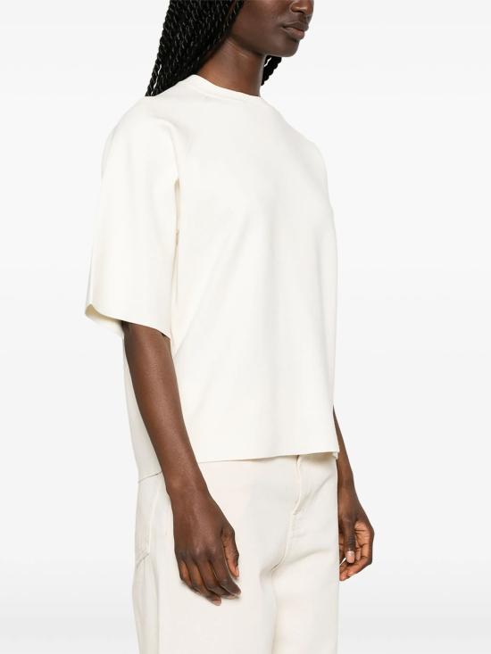 26SS 막스마라 스튜디오 반팔 티셔츠 2616361021600 MSTVELO001 WHITE - MAX MARA STUDIO