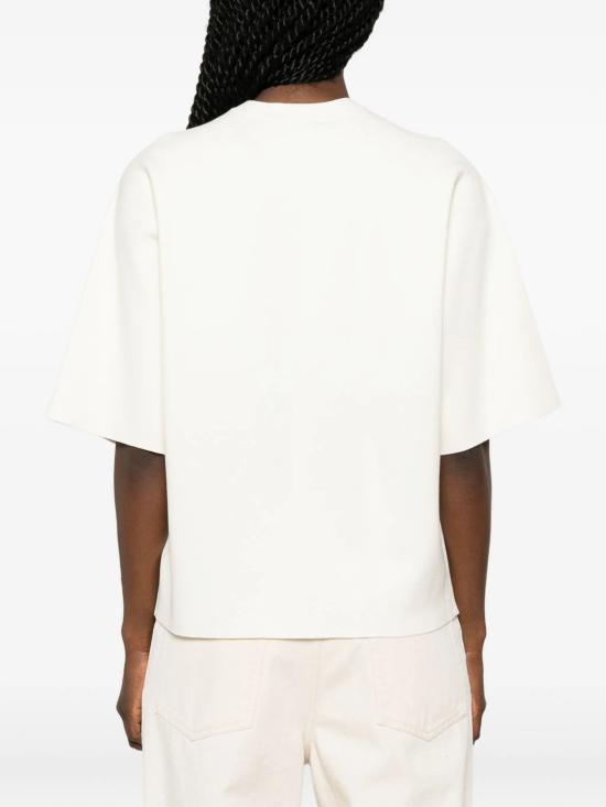 26SS 막스마라 스튜디오 반팔 티셔츠 2616361021600 MSTVELO001 WHITE - MAX MARA STUDIO