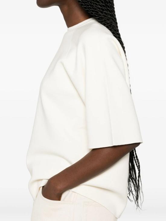 26SS 막스마라 스튜디오 반팔 티셔츠 2616361021600 MSTVELO001 WHITE - MAX MARA STUDIO