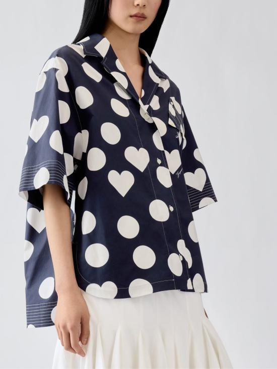 26SS 자크뮈스 블라우스 26ESHW00567AW 008413HD NAVY - JACQUEMUS