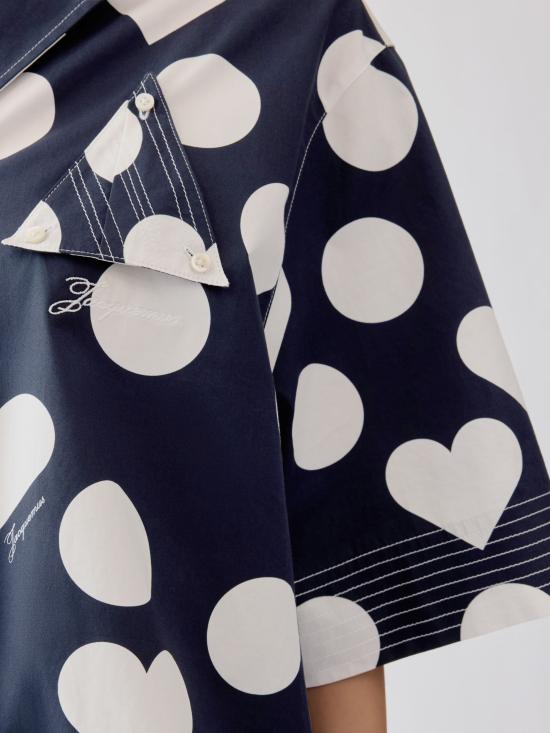 26SS 자크뮈스 블라우스 26ESHW00567AW 008413HD NAVY - JACQUEMUS