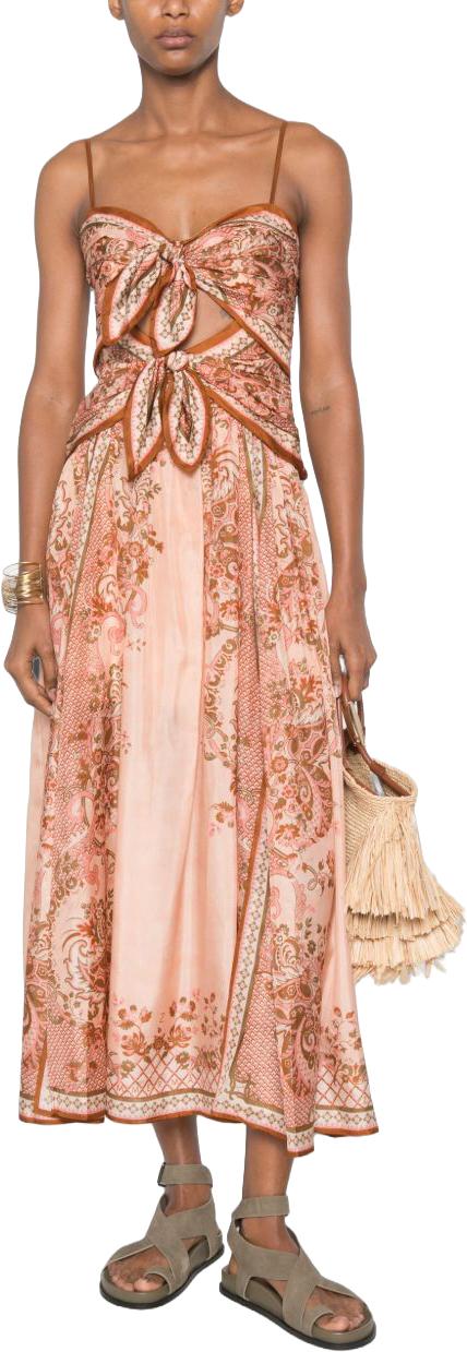 26FW 짐머만 롱 원피스 8062DSS261PPSFL PINK - ZIMMERMANN