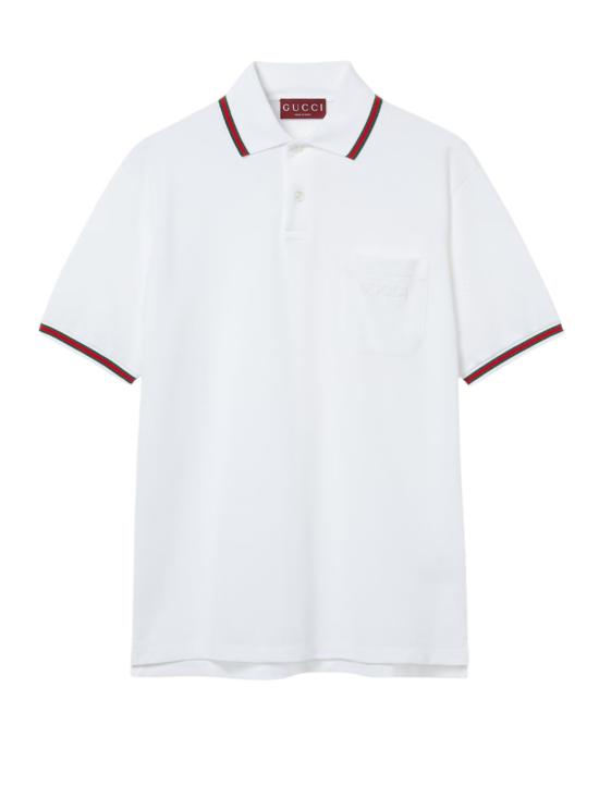 26SS 구찌 코튼 폴로 셔츠 795174 XJEOX9692 White