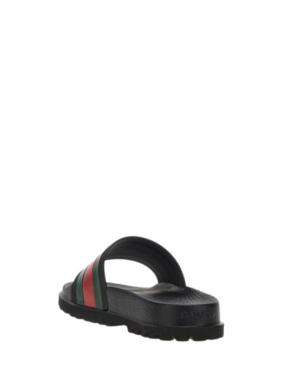 26SS 구찌 웹 러버 슬라이드 샌들 429469 GIB101098 - GUCCI