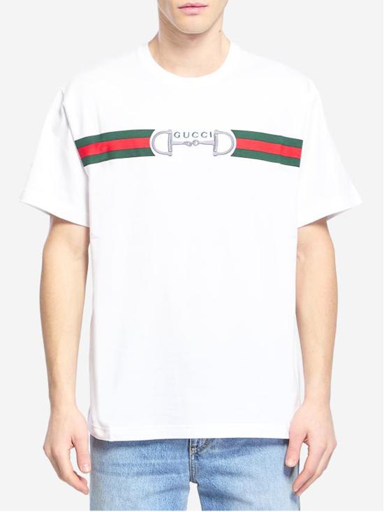 26SS 구찌 자수 코튼 저지 티셔츠 855021 XJHOJ9051 White - GUCCI