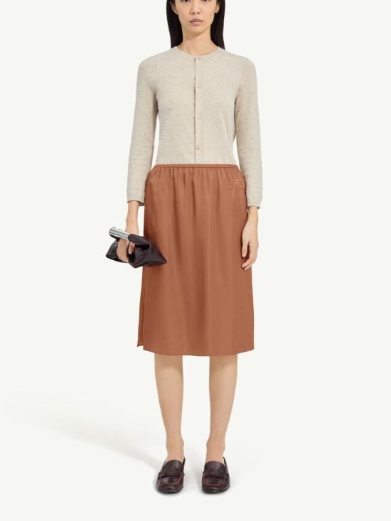 26SS MM6 메종마르지엘라 미디 스커트 S62ME0029 M35880133 Marrone - MM6 MAISON MARGIELA