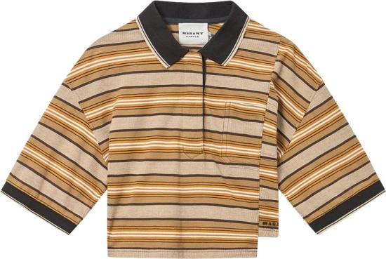26SS 이자벨마랑 폴로 티셔츠 HT0836FAD1K04EBEKH BEIGE