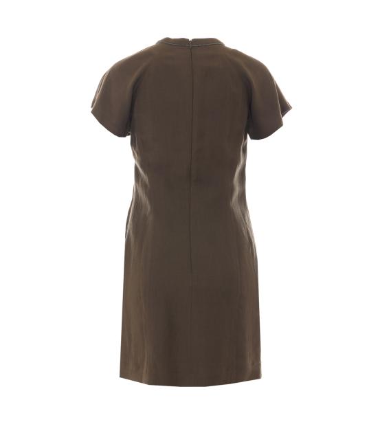 26SS 브루넬로 쿠치넬리 미디 원피스 RR17S9380 TS 09 Brown - BRUNELLO CUCINELLI