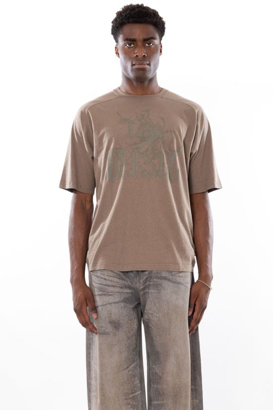 26SS 디젤 T-JUSSI 코튼 햄프 티셔츠 A22998 0WECP 7ETA Brown