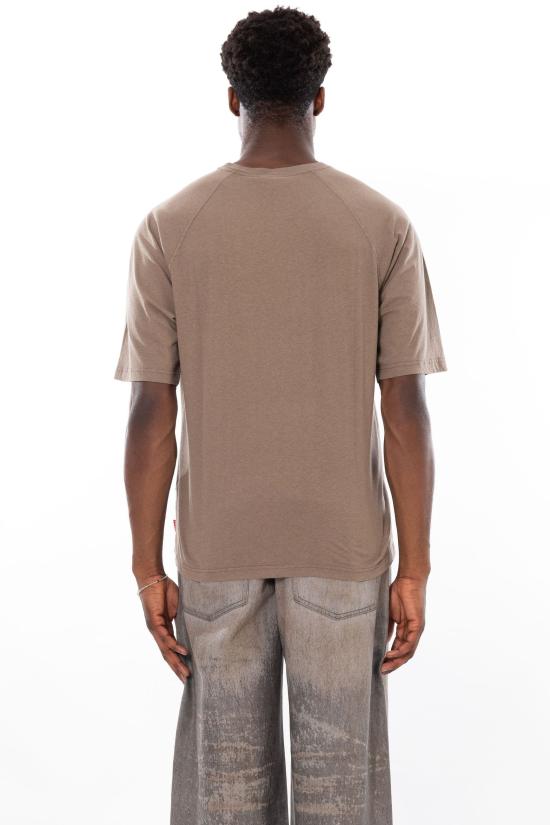 26SS 디젤 T-JUSSI 코튼 햄프 티셔츠 A22998 0WECP 7ETA Brown - DIESEL