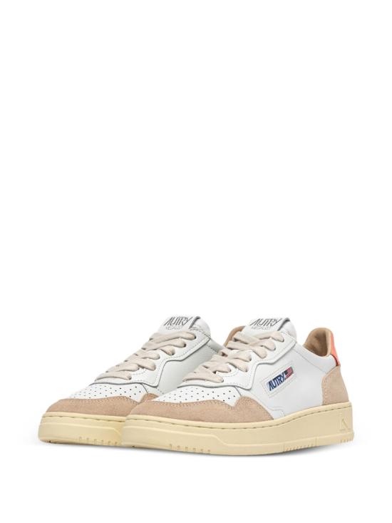 26SS 오트리 메달리스트 로우 레더 스니커즈 AULW LS13WHT PEACHP - AUTRY