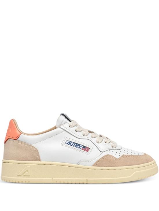 26SS 오트리 메달리스트 로우 레더 스니커즈 AULW LS13WHT PEACHP