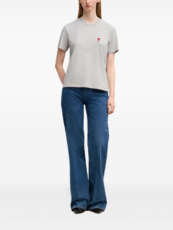 26SS 아미 스몰 하트 로고 티셔츠 BFUTS035 7240951 Gray - AMI