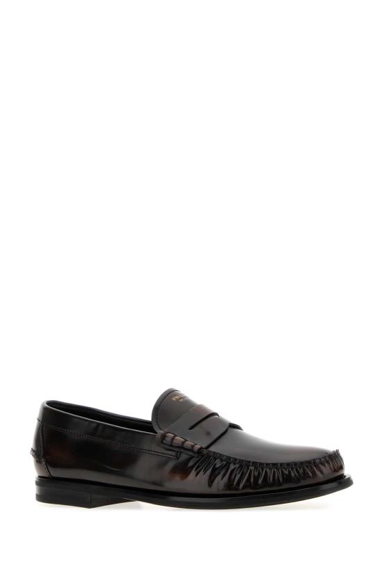 26FW 프라다 브러쉬드 레더 로퍼 2DB239FX000055 F0038 Brown - PRADA