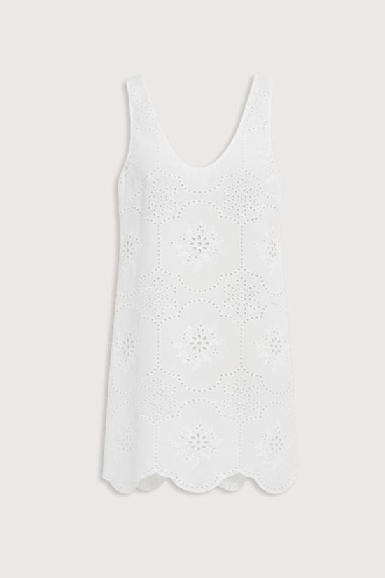  마토 숏 원피스 Matteau Broderie 탱크 미니 드레스 화이트