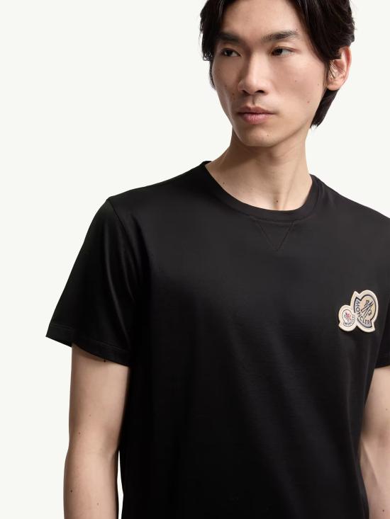 26FW 몽클레어 반팔 티셔츠 L20918C000418390Y 999 Nero - MONCLER