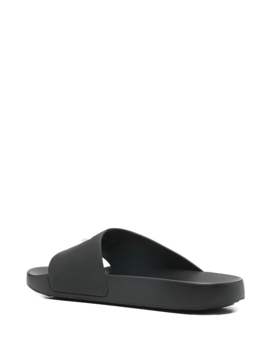 26FW 지방시 러버 라벨 슬라이드 뮬 BH302MH1XL 001 Nero - GIVENCHY