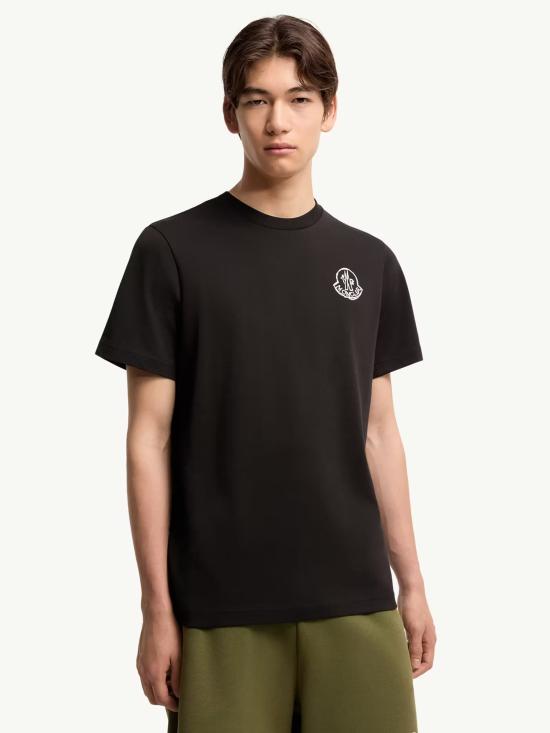 26FW 몽클레어 반팔 티셔츠 L20918C0002589AUG 999 Nero - MONCLER