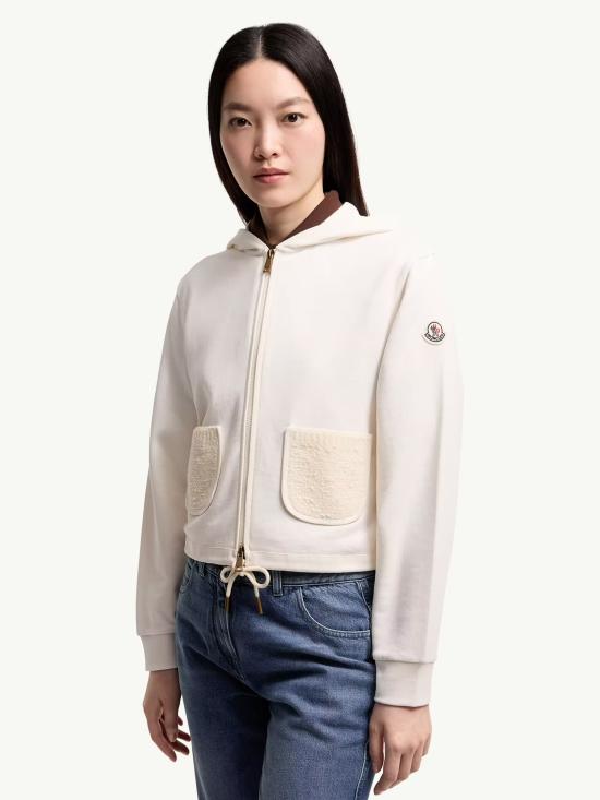 26FW 몽클레어 후드 티셔츠 L20938G0000589A8F 034 Bianco - MONCLER