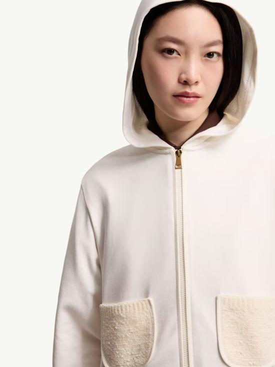 26FW 몽클레어 후드 티셔츠 L20938G0000589A8F 034 Bianco - MONCLER