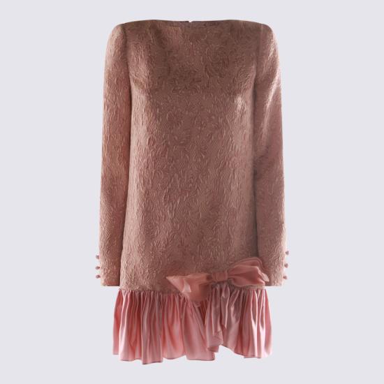 25FW 발렌티노 가라바니 미디 원피스 7B0VAGF6 9TBR10 ROSA ANTICO
