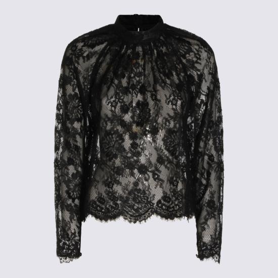 26FW 셀프 포트레이트 블라우스 PF26032TAB BLACK Black