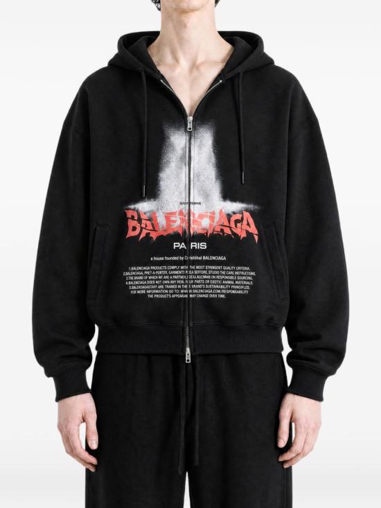 26FW 발렌시아가 더 도어 오버사이즈 집업 후디 850338 TUVQ91000 - BALENCIAGA